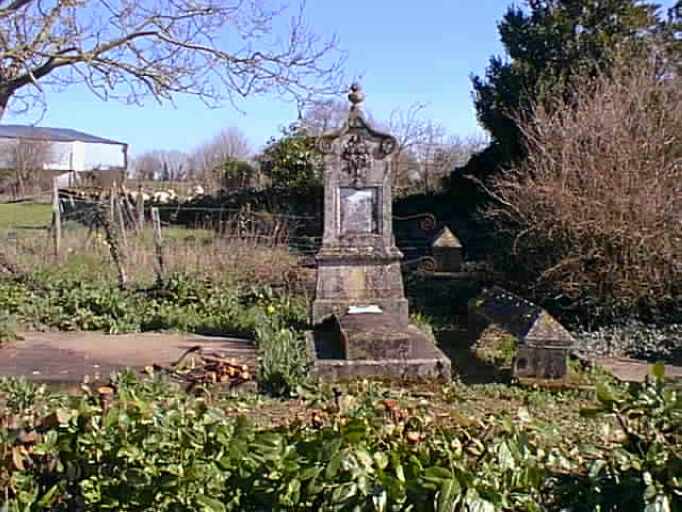 Cimetière privé, tombeaux d'Albert Lacroix, décédé en 1918 à l'âge de 18 ans à l'hôpital de Rochefort, et de Félix Andrault, époux Dubreuil, décéde en 1913.