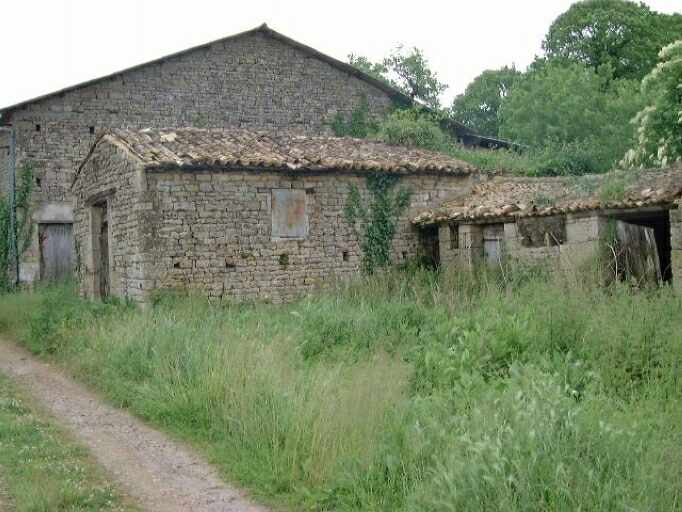Dépendances en ruines, étable (?) en retour d'équerre, vue prise du sud- ouest.