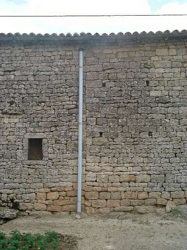 Ecuries, élévation antérieure, détail du collage.