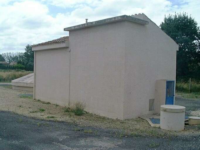 Station de pompage, élévation postérieure du bâtiment des pompes, vue prise du nord-est.