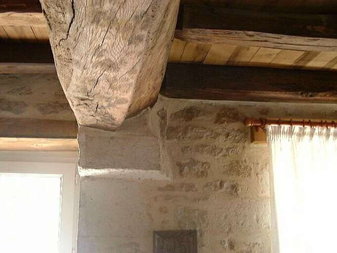 Logis du nord, intérieur, rez-de-chaussée, pièce principale, détail du plafond.