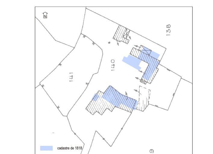 Superposition de l'ancien et du nouveau cadastre.