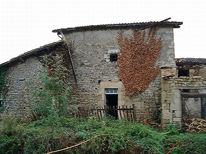 Logis, élévation postérieure ouest, corps de logis.