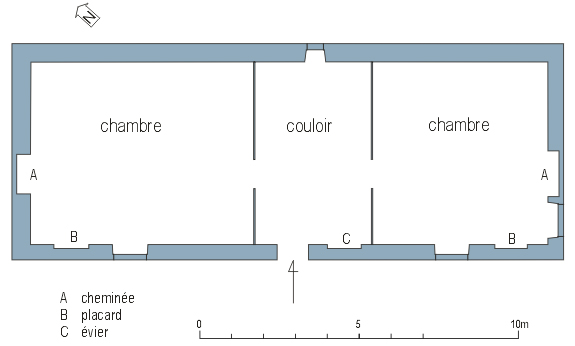 Plan schématique du logis.