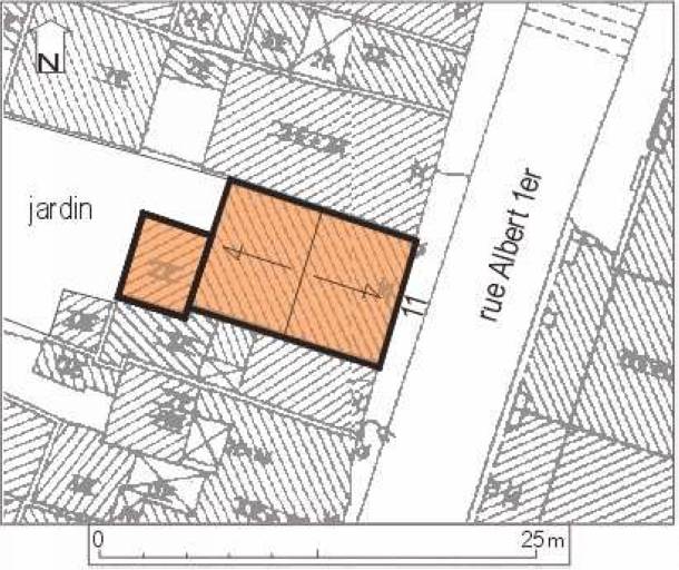 Plan masse, plan schématique des toitures.