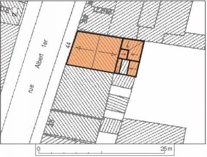 Plan masse, plan schématique des toitures.