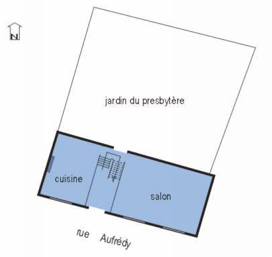 Plan schématique du rez-de-chaussée.