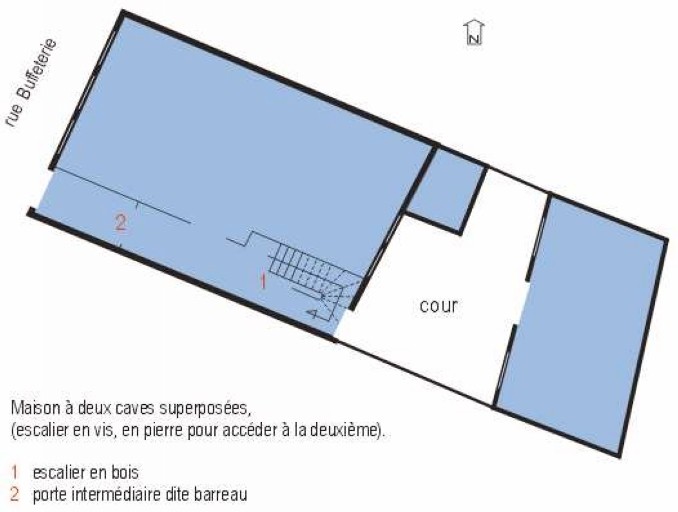 Plan schématique du rez-de-chaussée.
