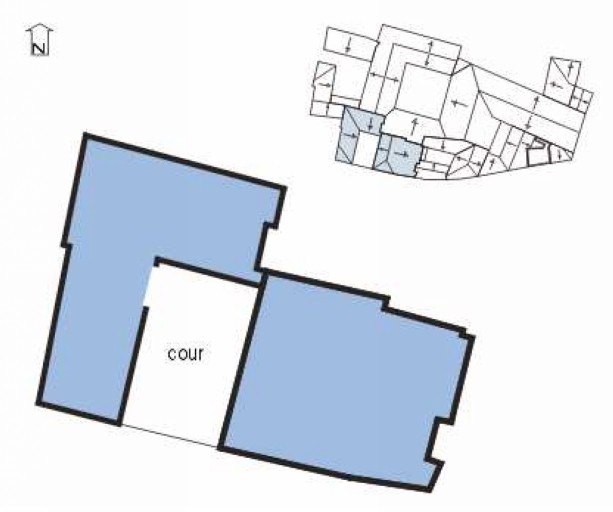 Plan schématique du rez-de-chaussée.