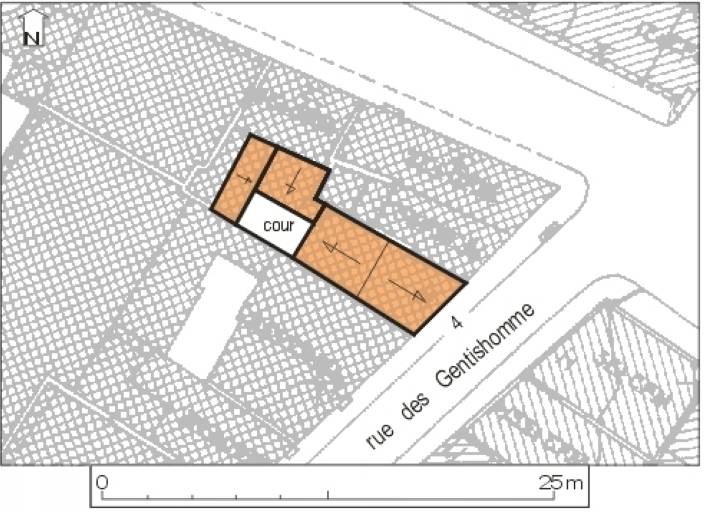 Plan masse, plan schématique des toitures.