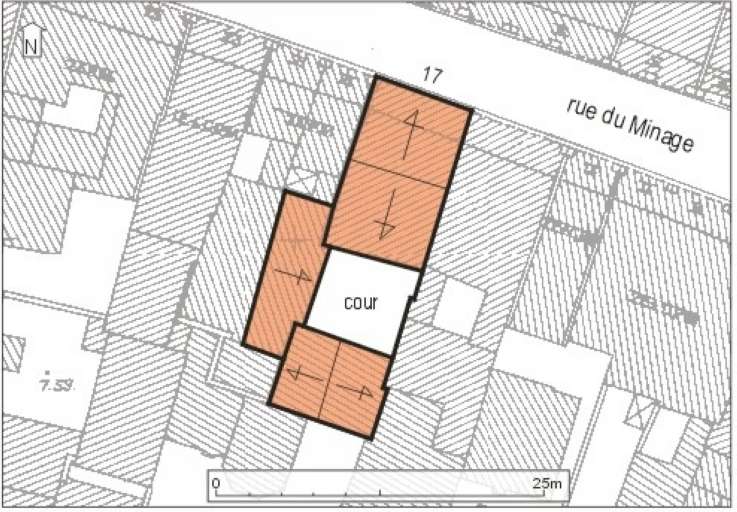 Plan masse, plan schématique des toitures.