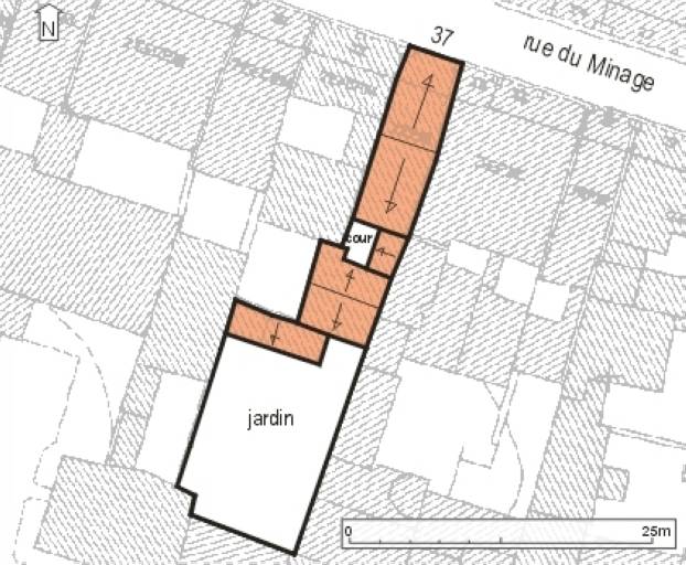 Plan masse, plan schématique des toitures.