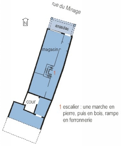Plan schématique du rez-de-chaussée.