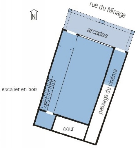 Plan schématique du rez-de-chaussée.