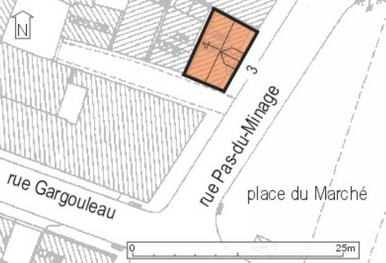 Plan masse, plan schématique des toitures.
