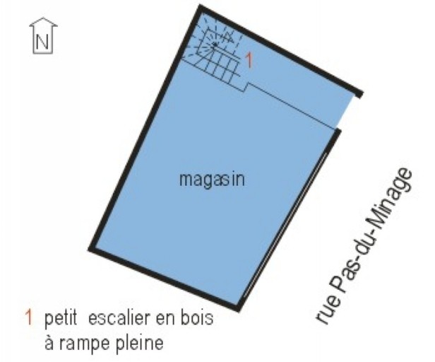 Plan schématique du rez-de-chaussée.