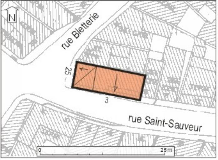 Plan masse, plan schématique des toitures.