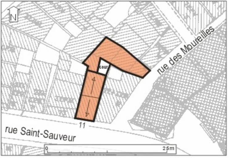 Plan masse, plan schématique des toitures.