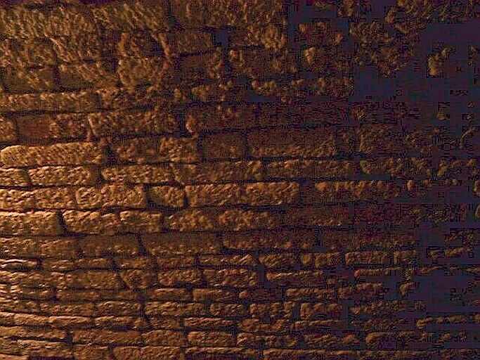 Logis, partie nord, cave voûtée, détail de la mise en oeuvre.