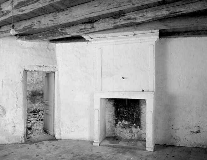 Logis, intérieur, rez-de-chaussée, deuxième pièce à droite, vue de la cheminée