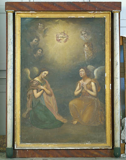 Tableau : Adoration du coeur de Jésus