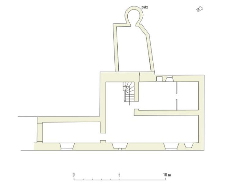 Plan du sous-sol, sous la partie nord du logis