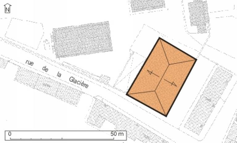 Plan masse (toit en terrasse).