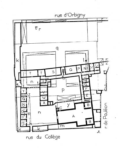 Plan du collège par Brossard.