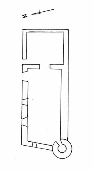 Plan des anciens chais au sud, croquis