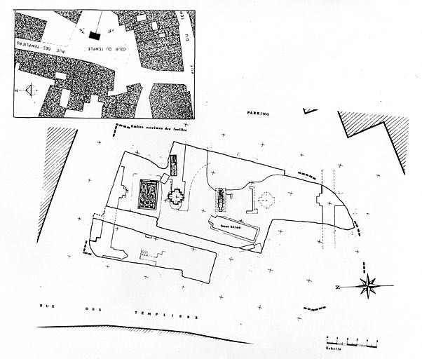 Plan de la zone fouillée en 1982.