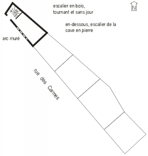 Plan schématique du rez-de-chaussée.