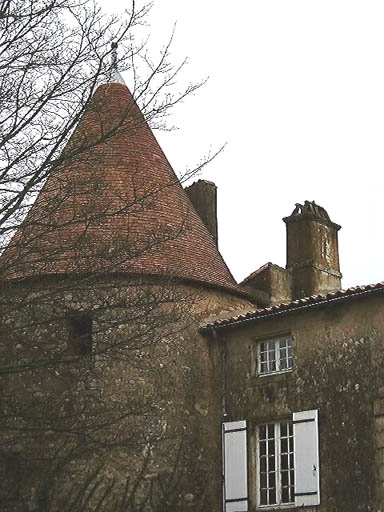 Logis, partie ouest, détail des toitures.