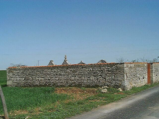 Cimetière privé de la famille Martin-Gateau, vue d'ensemble prise de l'ouest.