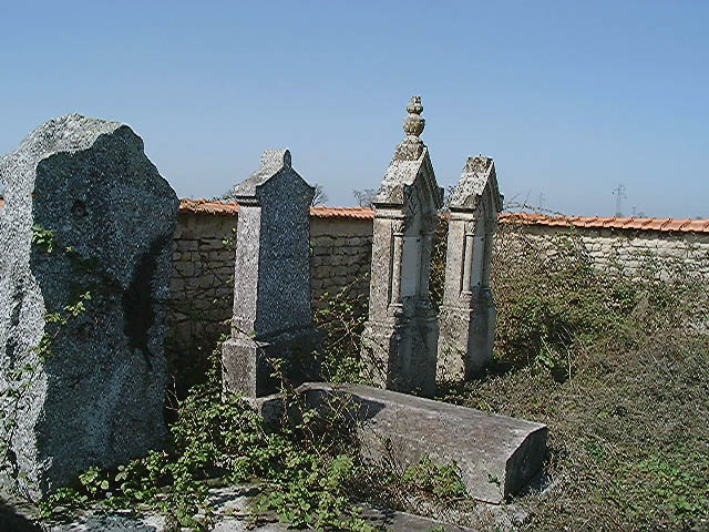 Cimetière privé de la famille Martin-Gateau, vue vers l'intérieur prise du sud.