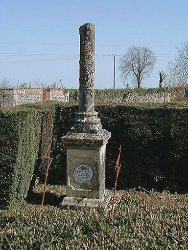 Cimetière privé de la famille Dubreuil-Marcusseau-Simonet-Mansion, vue du tombeau de Simonne Simonet, fille de Théophile et de Berthe Mansion, décédée en 1924, âgée de 16 ans.