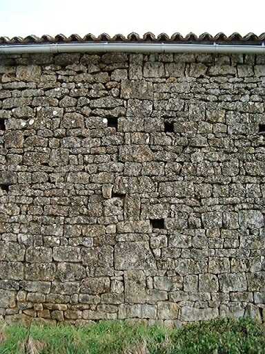 Elévation postérieure de la grange, jambe de force.