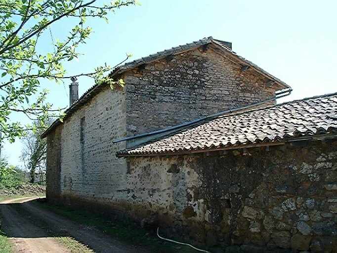 Logis et dépendance accolée, élévations postérieures.