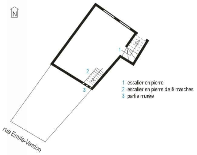 Plan shématique du sous-sol.