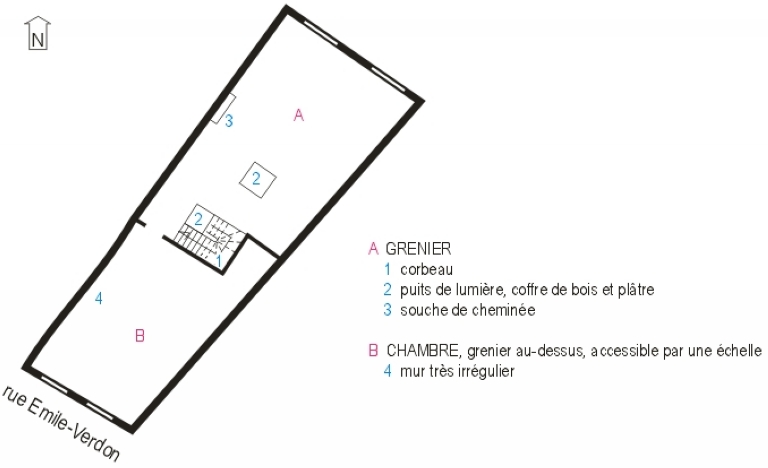 Plan shématique du comble.