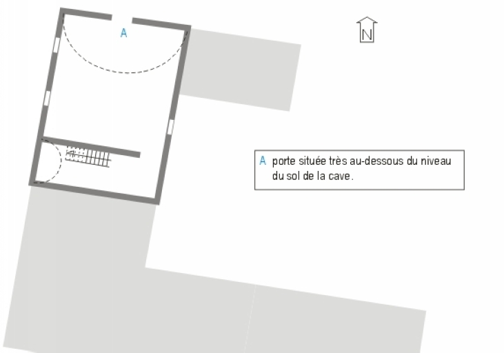 Logis, plan shématique de la cave