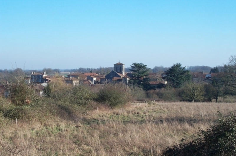 Vue du village depuis l'ouest