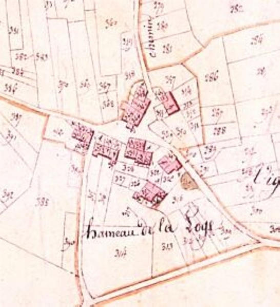 Extrait du plan cadastral de 1819