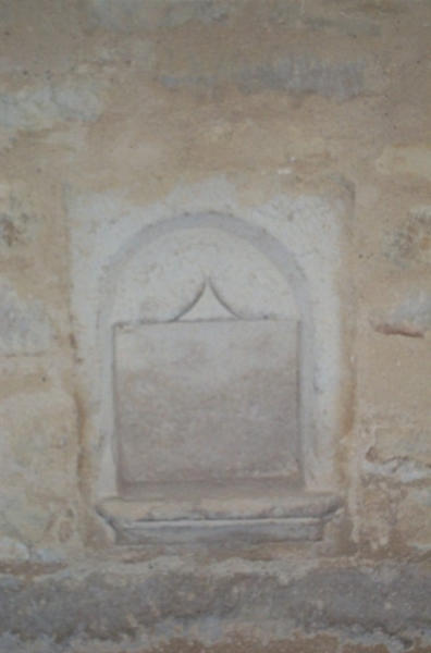 Chapelle latérale, mur sud, niche en accolade