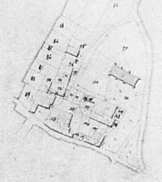 Extrait du plan cadastral de 1835.