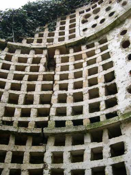 Colombier, détail des cases côté sud-est