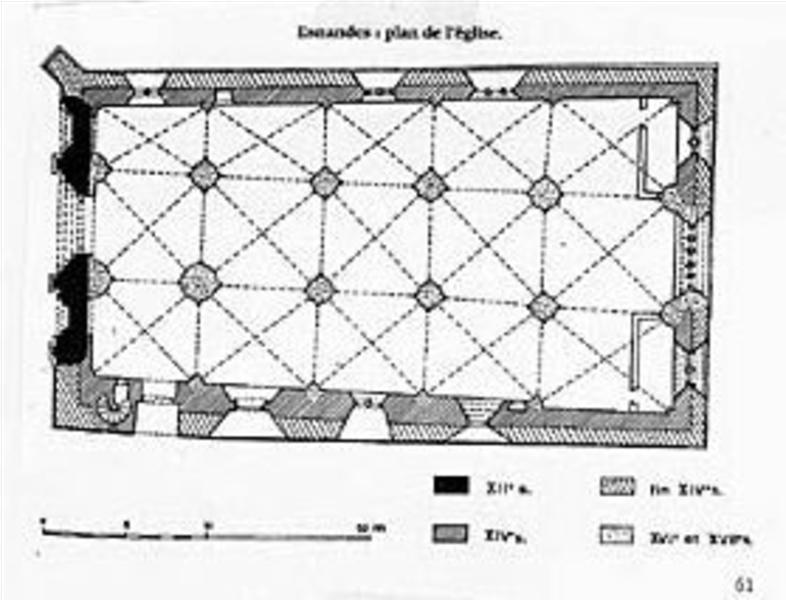 Plan de l'église, par l'abbé Blomme