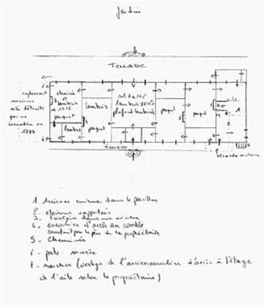 Logis, croquis du plan