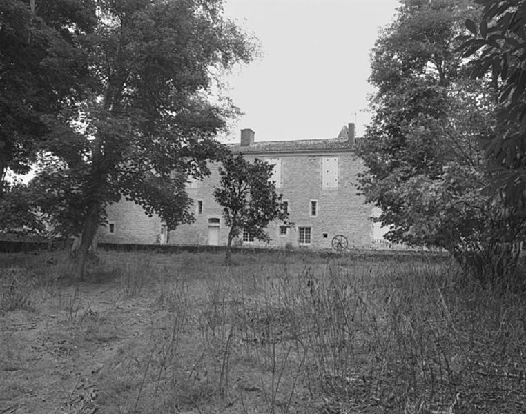 Corps de bâtiment principal, élévation postérieure sud