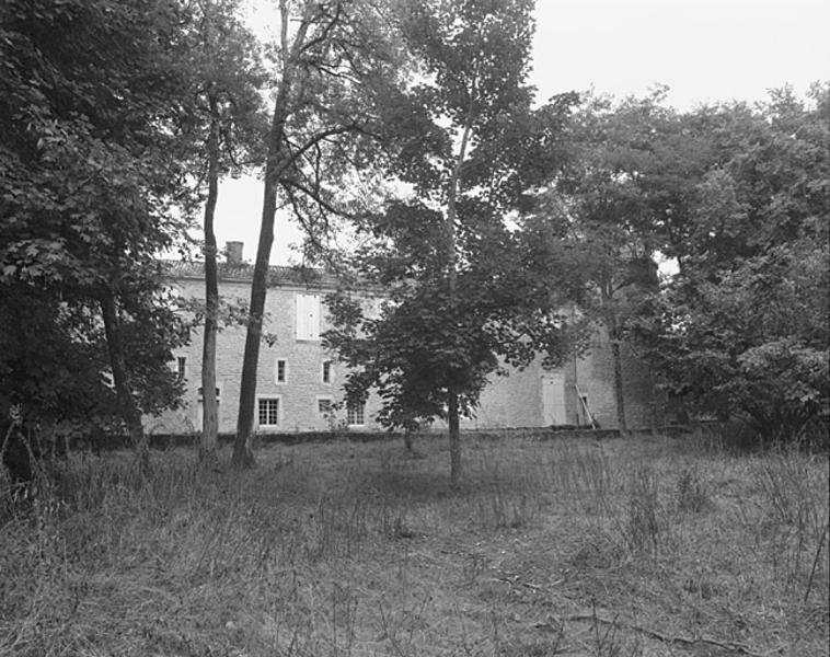 Corps de bâtiment principal, élévation postérieure sud