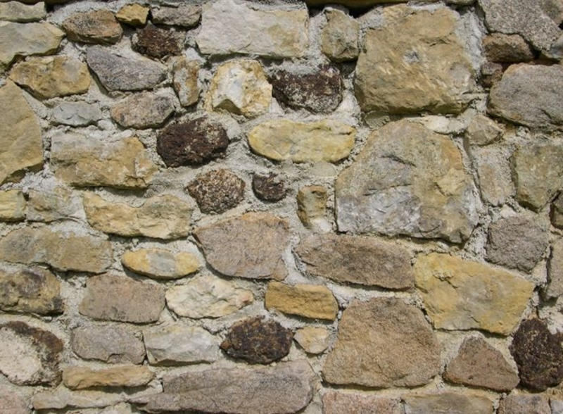 Détail de la mise en oeuvre des murs.